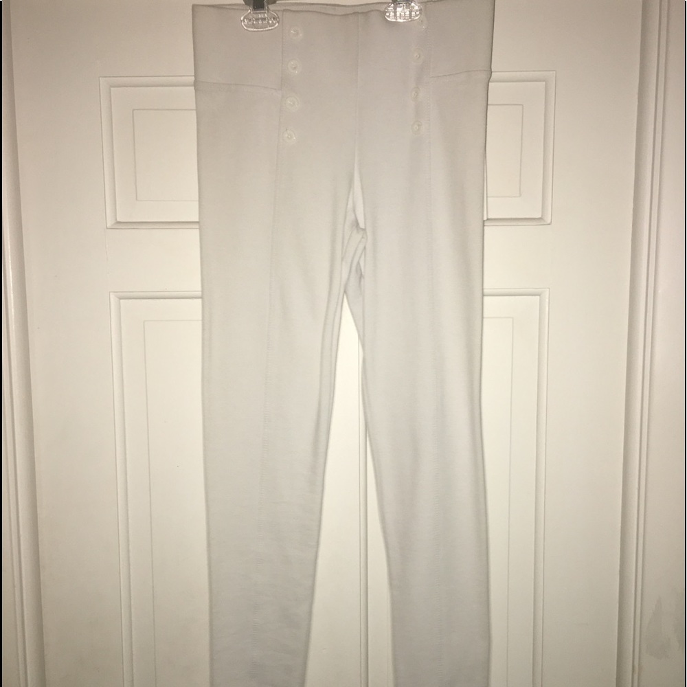 BNWT White Fitted Sexy Straight leg pant